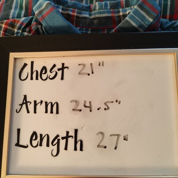 CC Filson Plaid Flannel Blue Button Front Shirt Mens Size Small - Picture 6 of 6